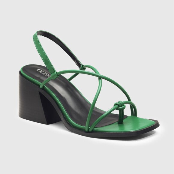 Cross Strap Chunky Heeled Sandals - Picture 1 of 7